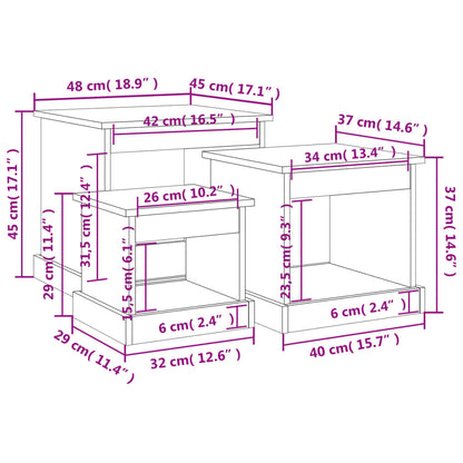 Tavolini da Salotto 3 pz Rovere Sonoma in Legno Multistrato | homemem39