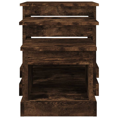 Tavolini da Salotto 3 pz Rovere Fumo in Legno Multistrato