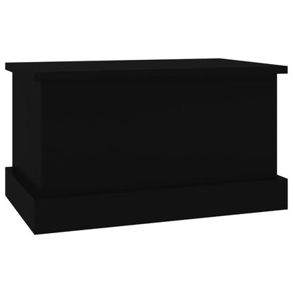 Contenitore Portaoggetti Nero 50x30x28 cm Legno Multistrato - homemem39