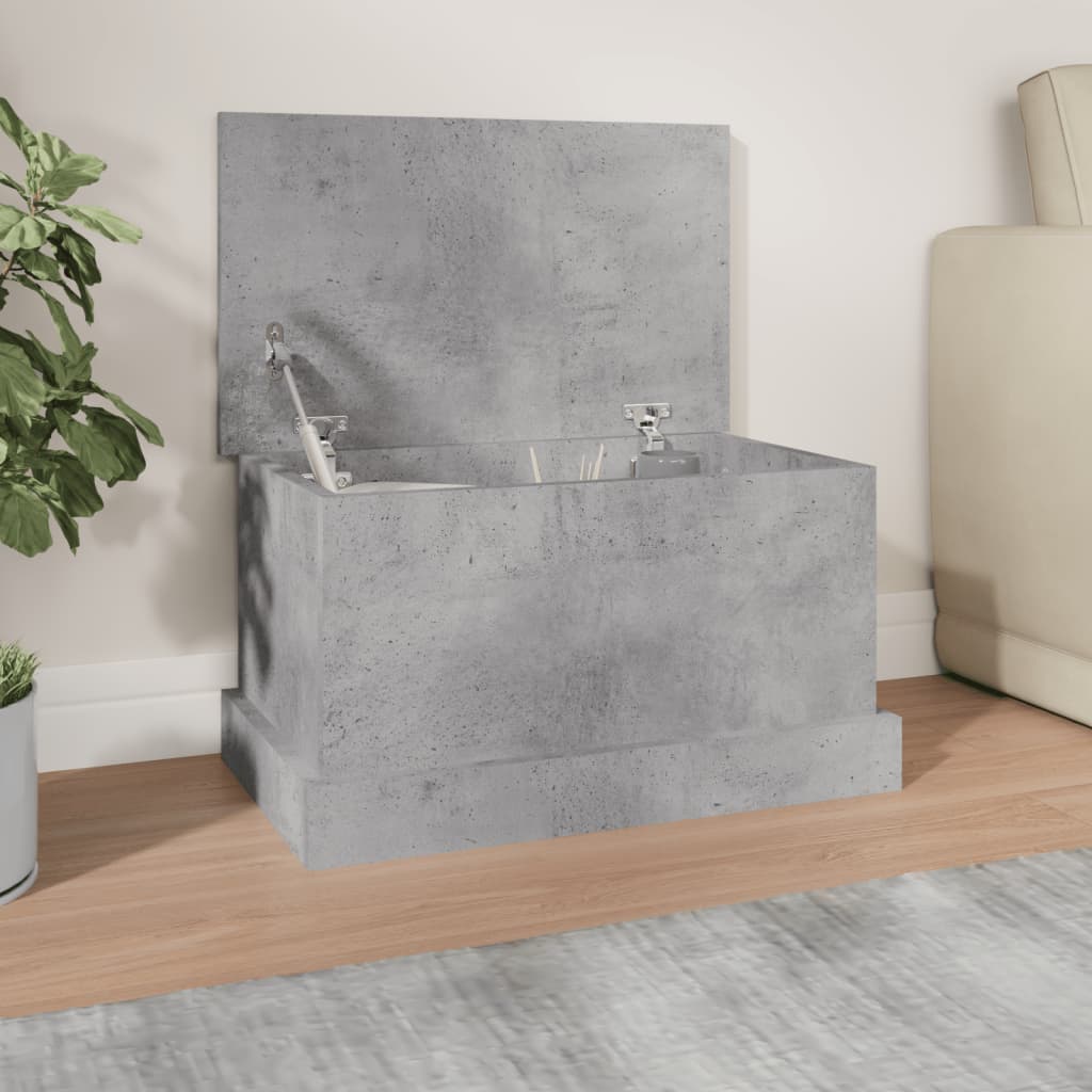 Contenitore Grigio Cemento 50x30x28 cm in Legno Multistrato - homemem39