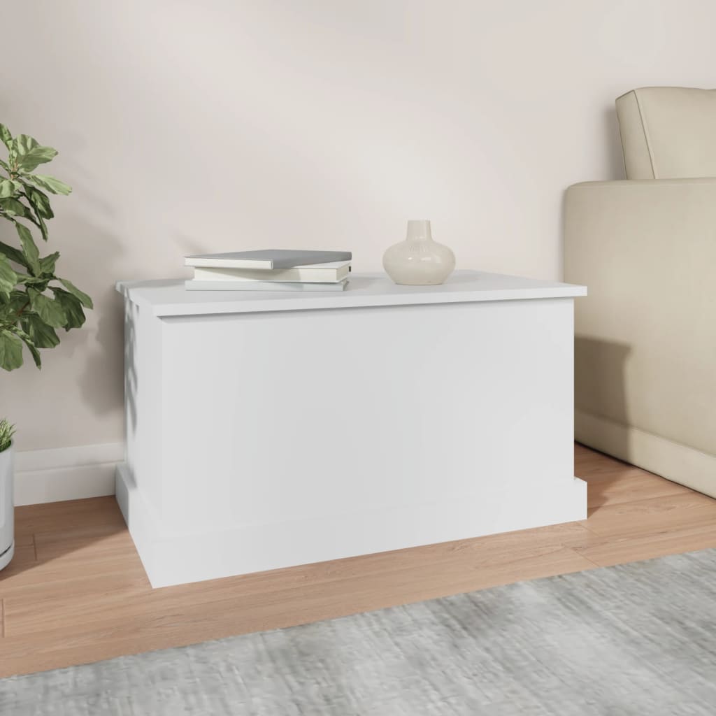 Scatola portaoggetti bianca 70x40x38 cm in legno ingegnerizzato | homemem39