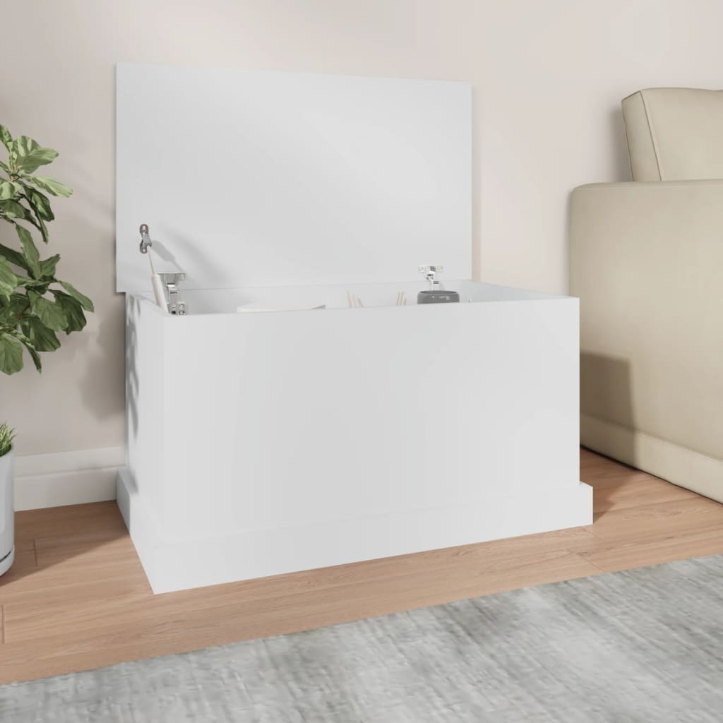 Scatola portaoggetti bianca 70x40x38 cm in legno ingegnerizzato | homemem39