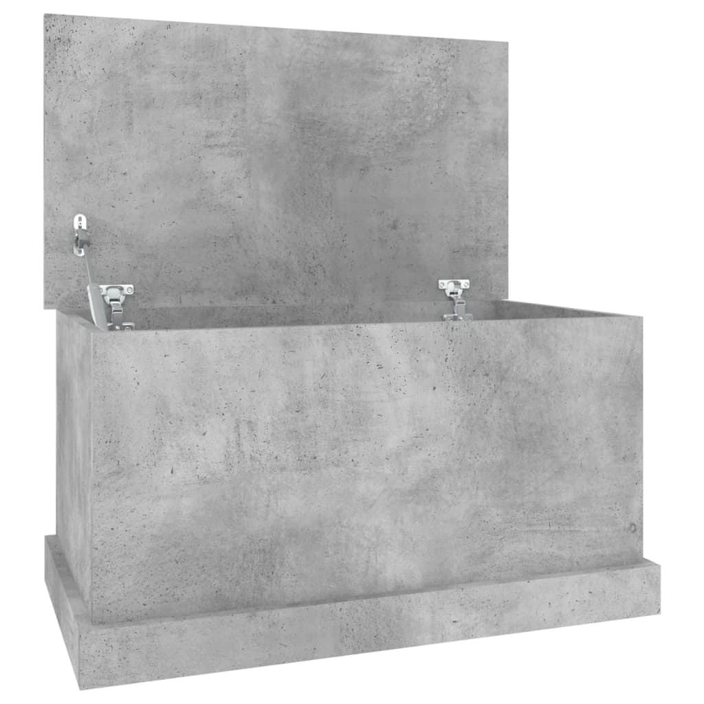 Contenitore Grigio Cemento 70x40x38 cm in Legno Multistrato - homemem39