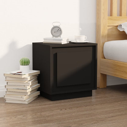Comodini 2 pz Neri 44x35x45 cm in Legno Multistrato - homemem39