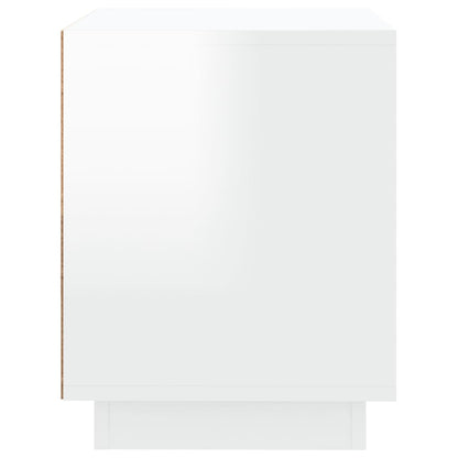 Comodini 2 pz Bianco Lucido 44x35x45 cm in Legno Multistrato - homemem39
