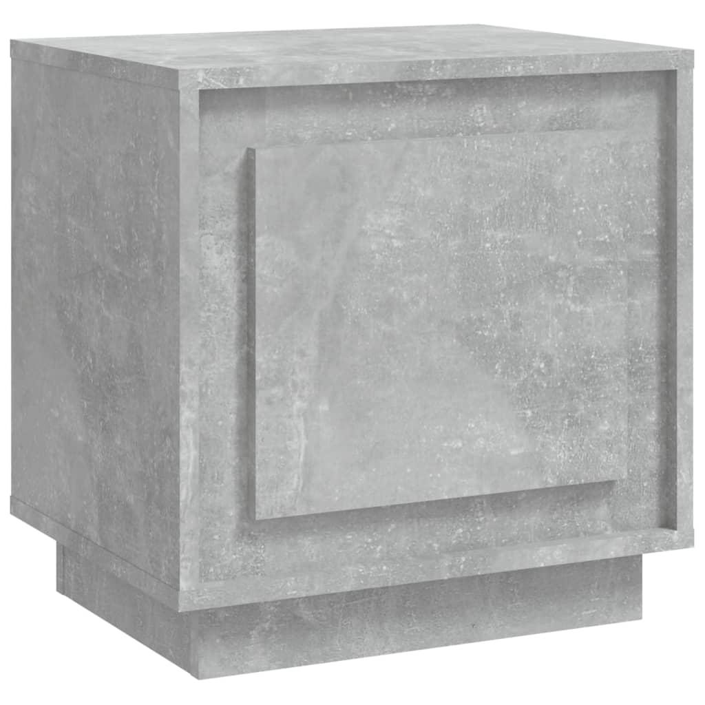 Comodino Grigio Cemento 44x35x45 cm in Legno Multistrato - homemem39