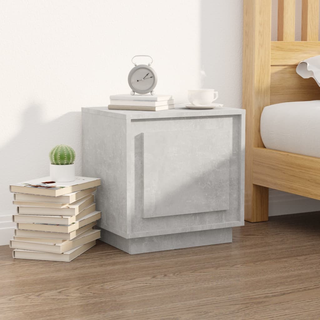 Comodini 2 pz Grigio Cemento 44x35x45 cm in Legno Multistrato - homemem39