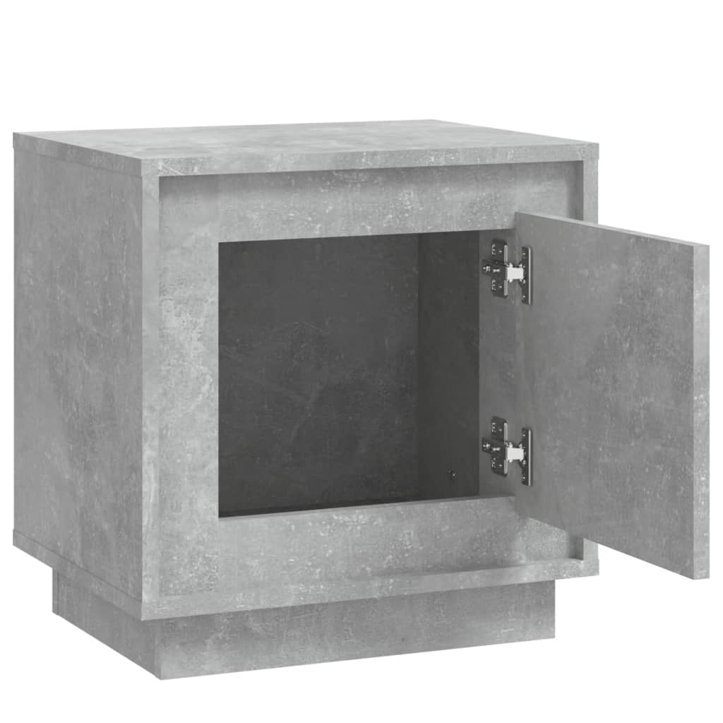 Comodini 2 pz Grigio Cemento 44x35x45 cm in Legno Multistrato - homemem39