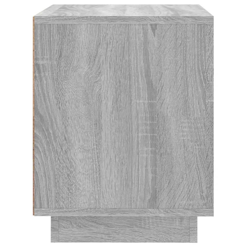 Comodino Grigio Sonoma 44x35x45 cm in Legno Multistrato - homemem39