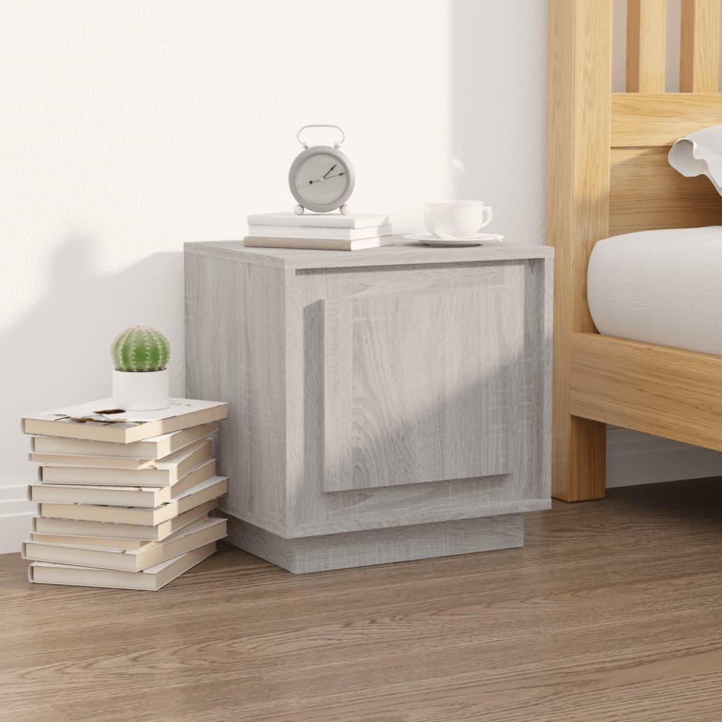 Comodino Grigio Sonoma 44x35x45 cm in Legno Multistrato - homemem39