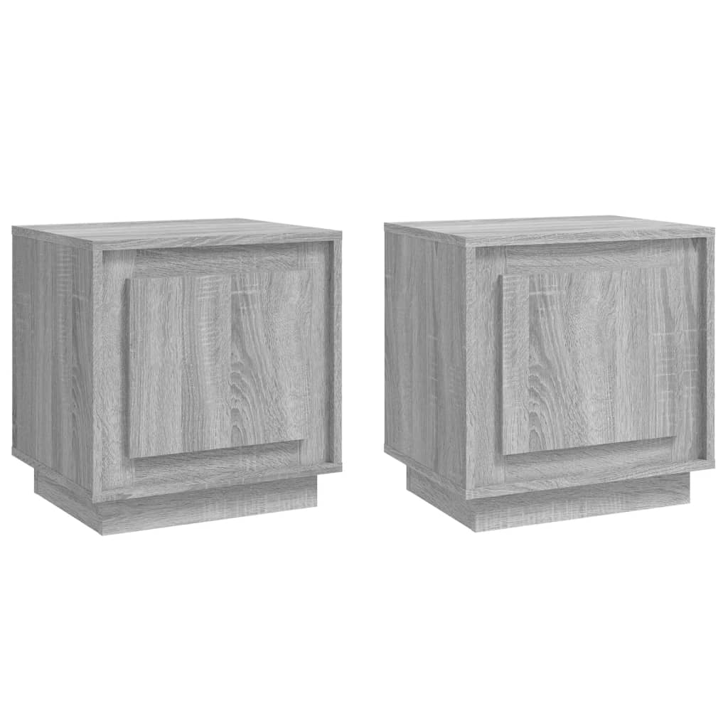 Comodini 2 pz Grigio Sonoma 44x35x45 cm in Legno Multistrato - homemem39