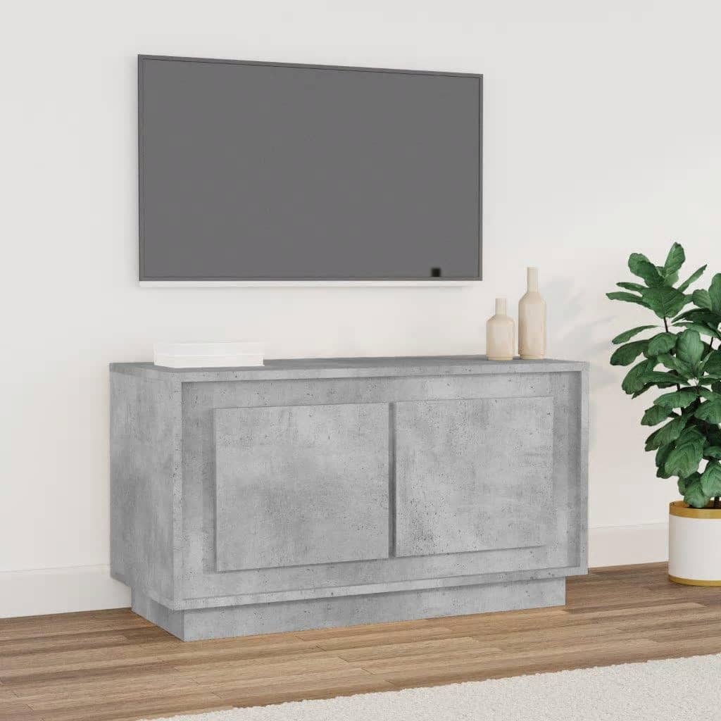 Mobile Porta TV Grigio Cemento 80x35x45 cm in Legno Multistrato - homemem39