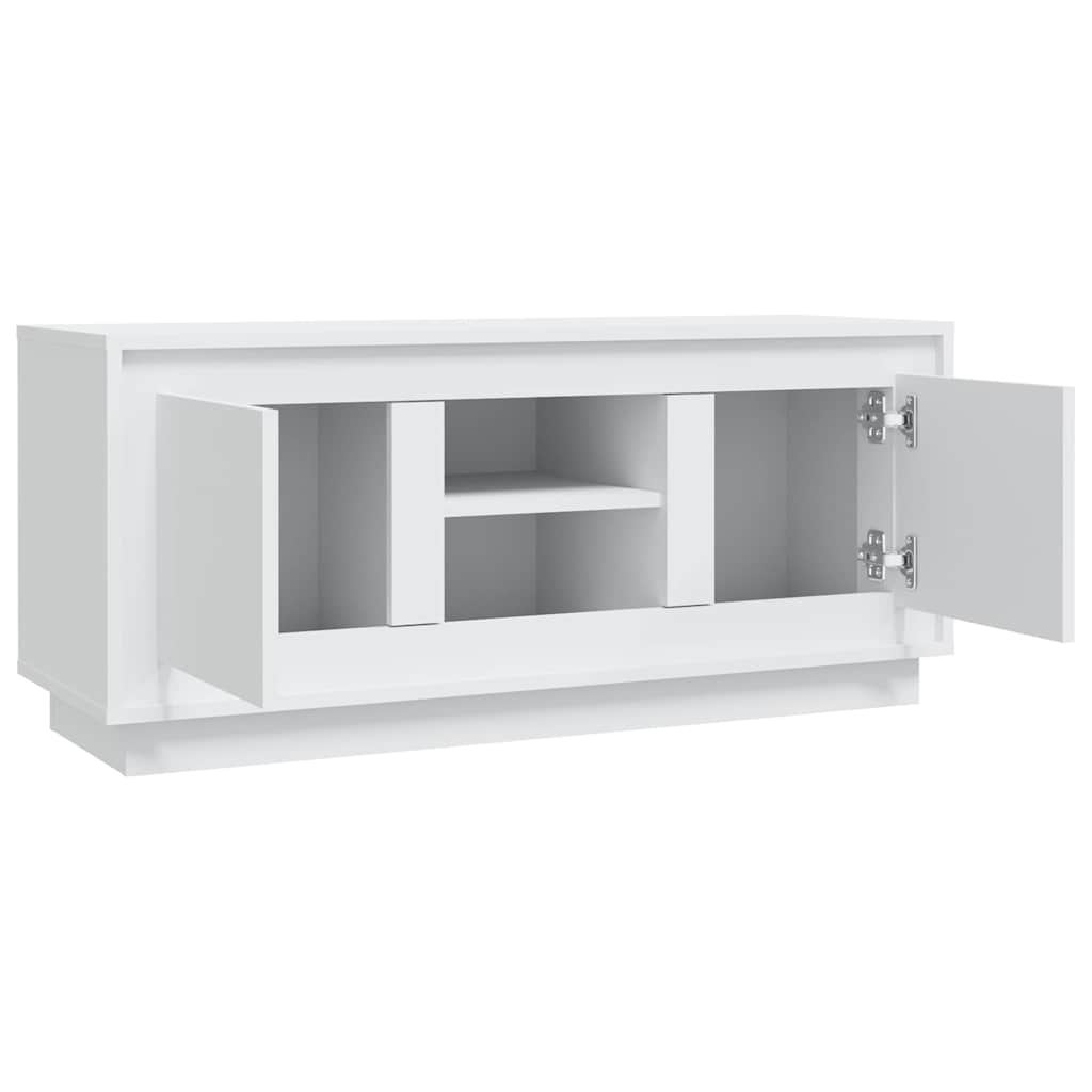 Mobile Porta TV Bianco 102x35x45 cm in Legno Multistrato