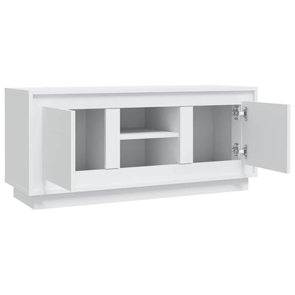 Mobile Porta TV Bianco 102x35x45 cm in Legno Multistrato