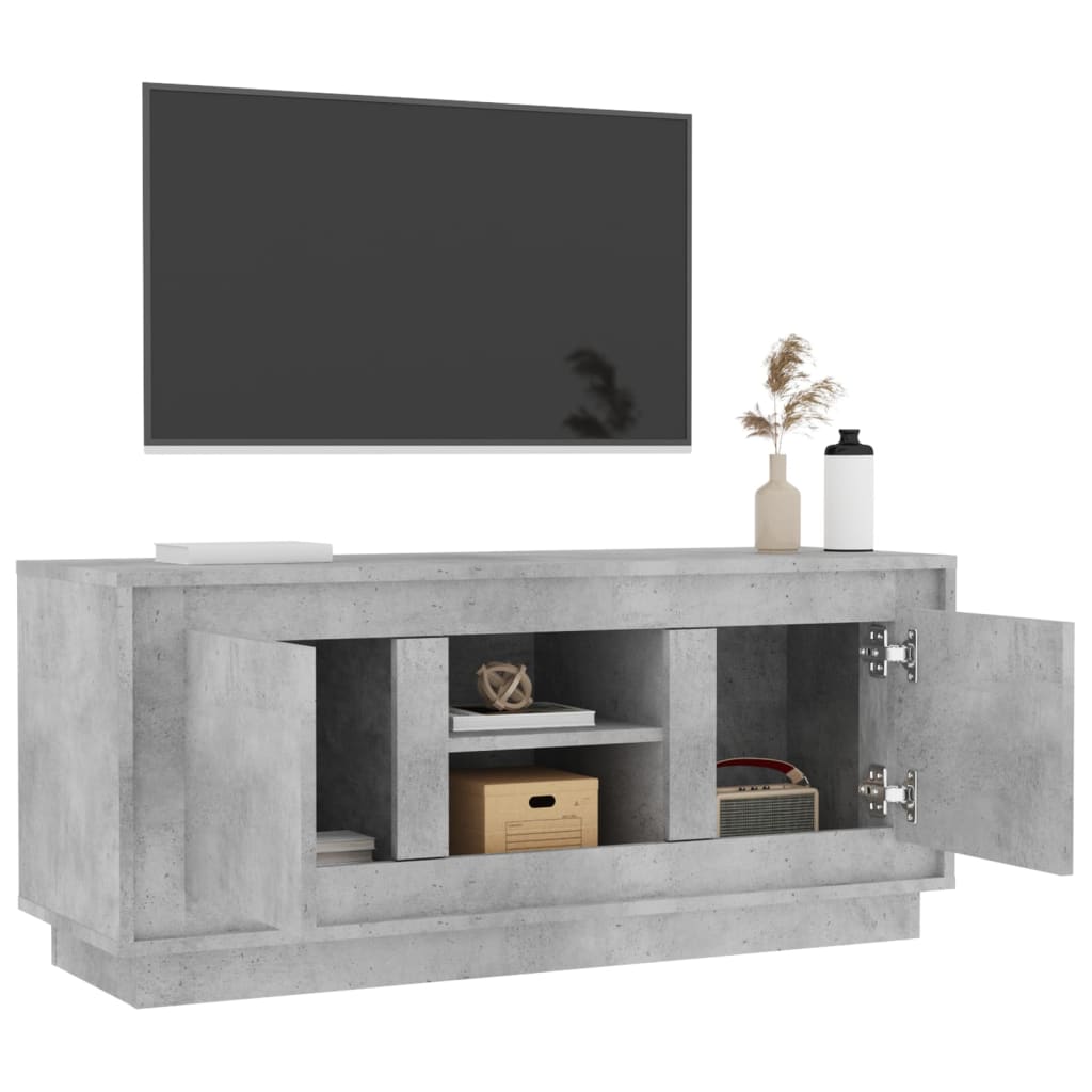 Mobile Porta TV Grigio Cemento 102x35x45cm in Legno Multistrato - homemem39