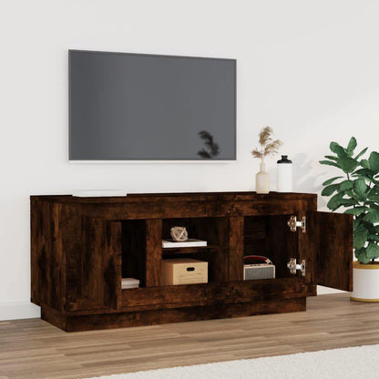 Mobile TV Rovere Fumo 102x35x45 cm in Legno Multistrato - homemem39