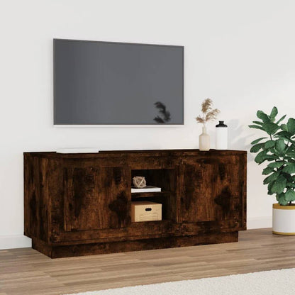 Mobile TV Rovere Fumo 102x35x45 cm in Legno Multistrato - homemem39