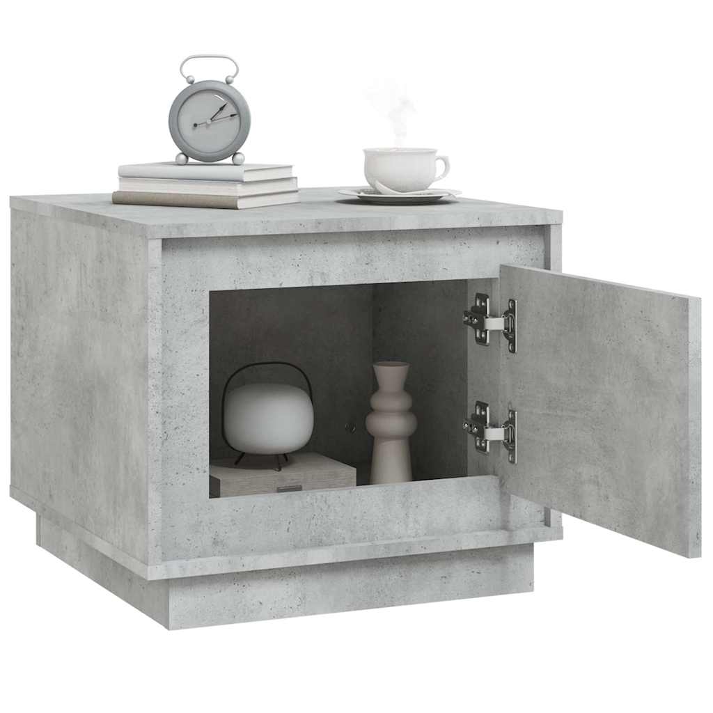 Tavolino da Salotto Grigio Cemento 51x50x44cm Legno Multistrato