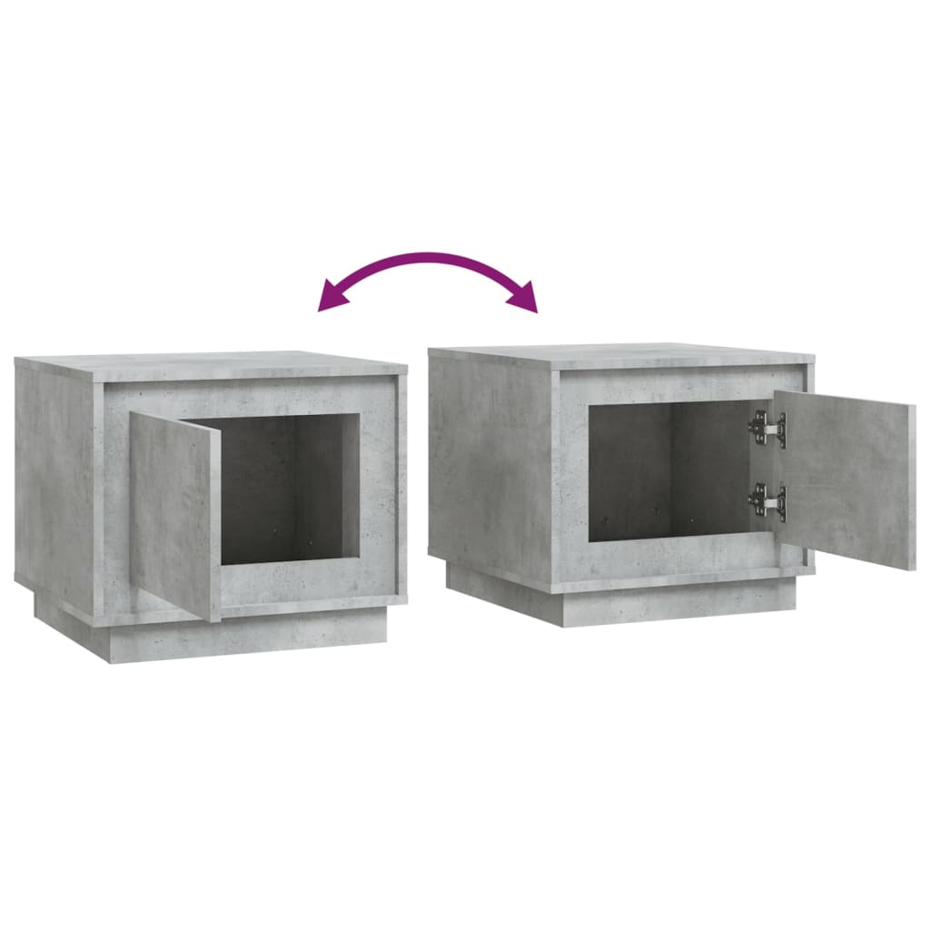 Tavolino da Salotto Grigio Cemento 51x50x44cm Legno Multistrato | homemem39