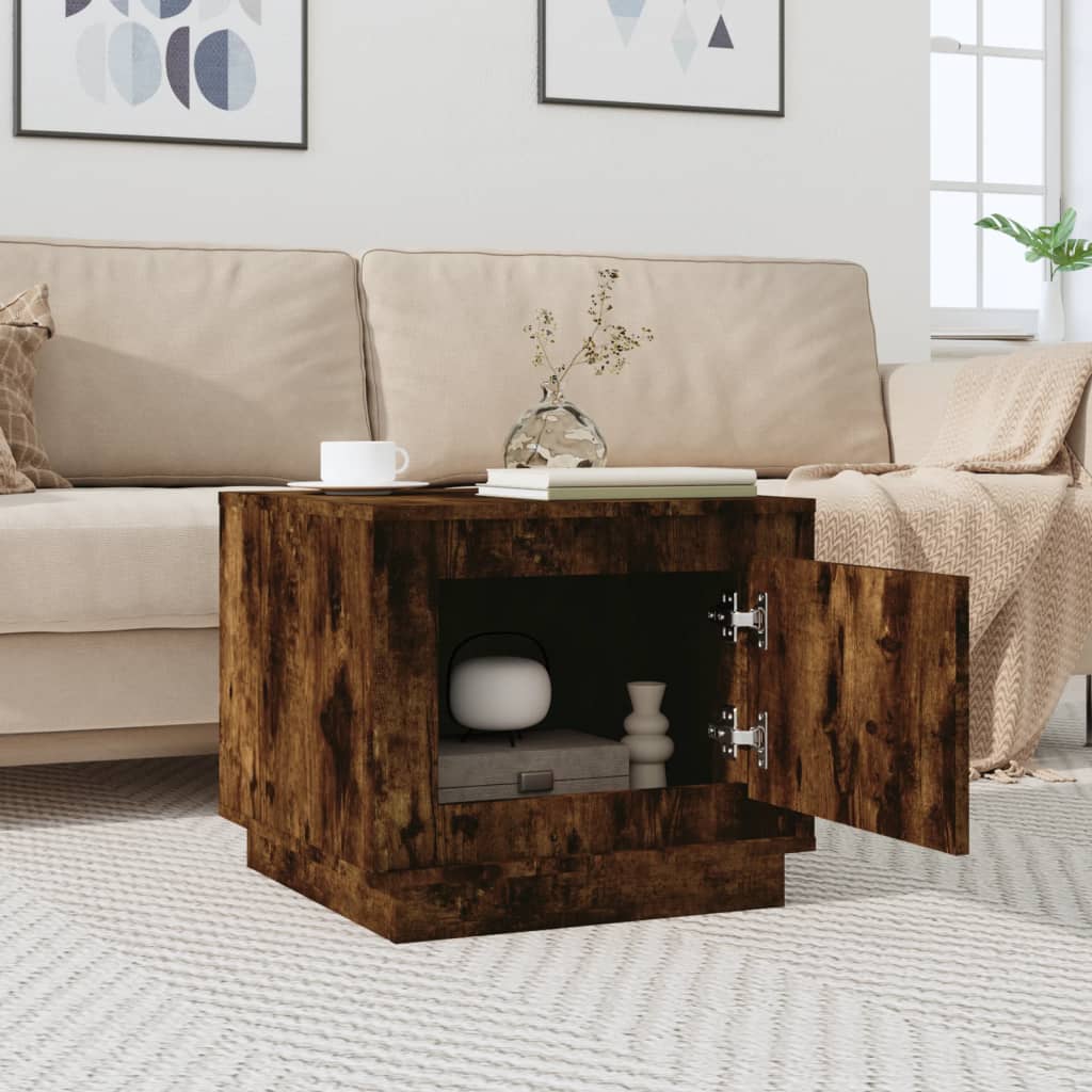 Tavolino da Salotto Rovere Fumo 51x50x44 cm Legno Multistrato | homemem39