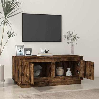 Tavolino da Salotto Rovere Fumo 102x50x44 cm Legno Multistrato