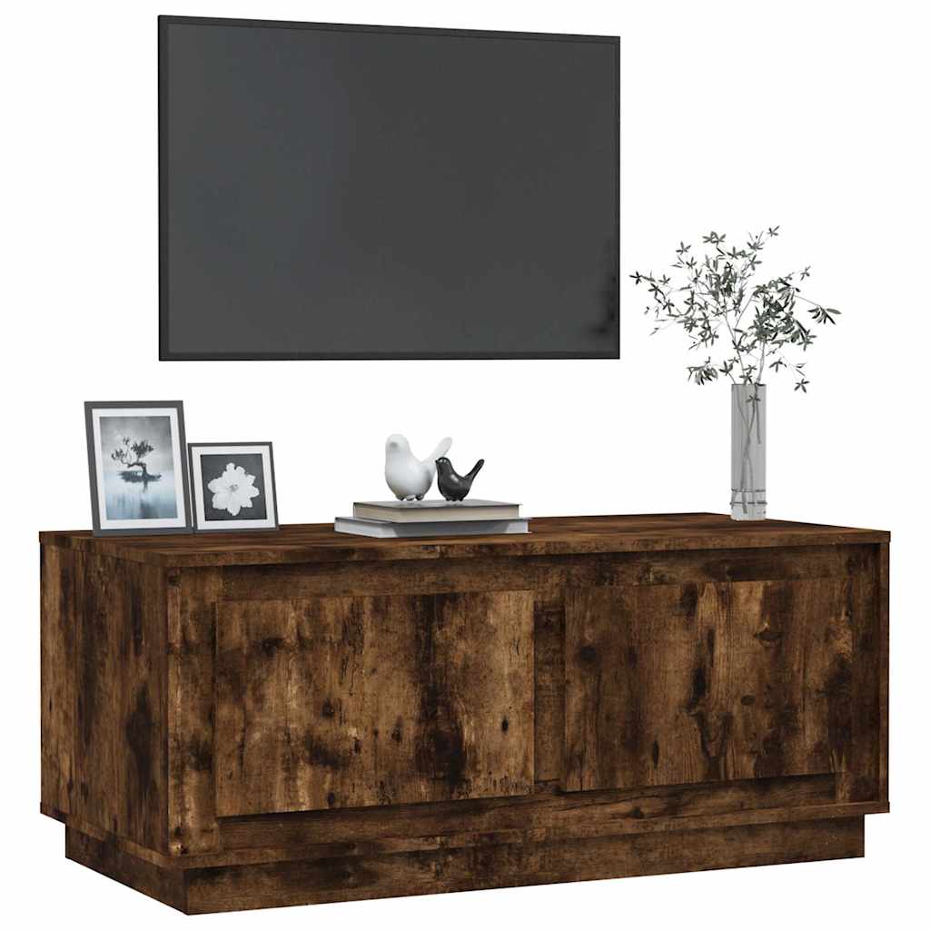 Tavolino da Salotto Rovere Fumo 102x50x44 cm Legno Multistrato