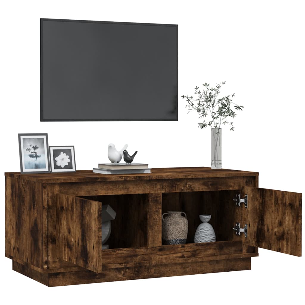 Tavolino da Salotto Rovere Fumo 102x50x44 cm Legno Multistrato | homemem39