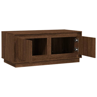 Tavolino Salotto Rovere Marrone 102x50x44 cm Legno Multistrato | homemem39
