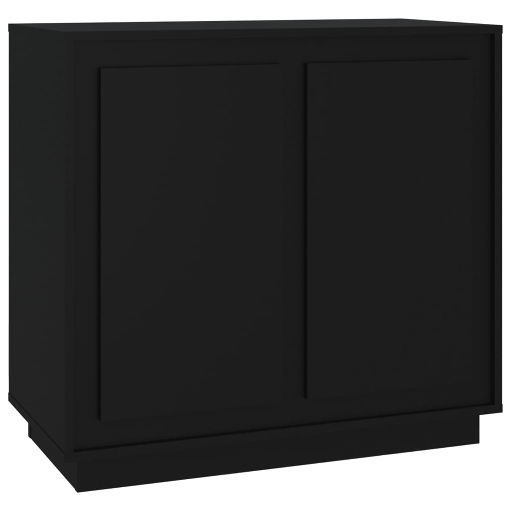Credenza Nera 80x34x75 cm in Legno Multistrato - homemem39