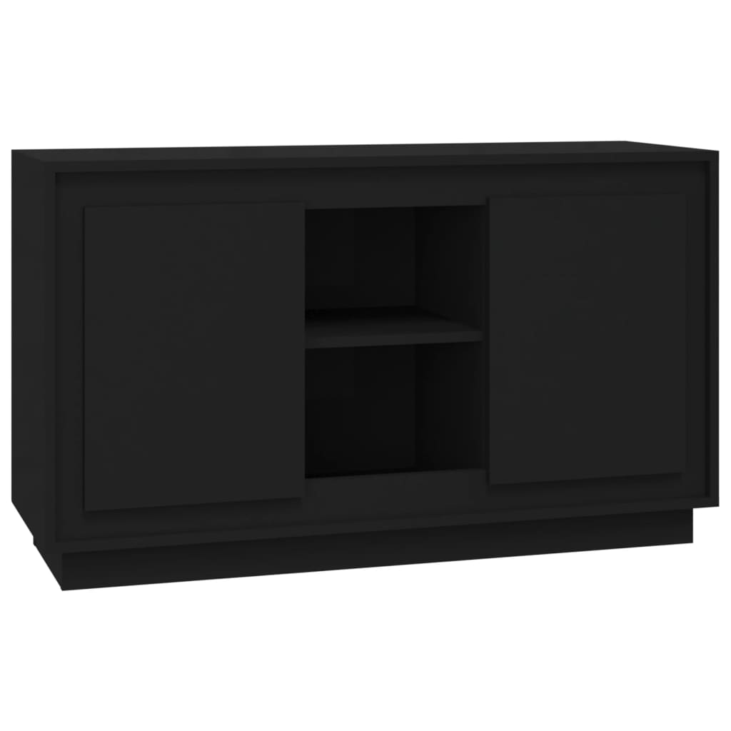 Credenza Nera 102x35x60 cm in Legno Multistrato - homemem39