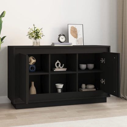 Credenza Nera 102x35x60 cm in Legno Multistrato - homemem39