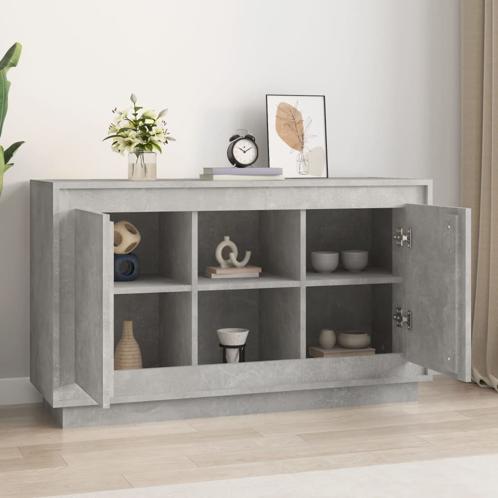 Credenza Grigio Cemento 102x35x60 cm in Legno Multistrato - homemem39
