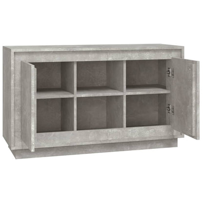 Credenza Grigio Cemento 102x35x60 cm in Legno Multistrato