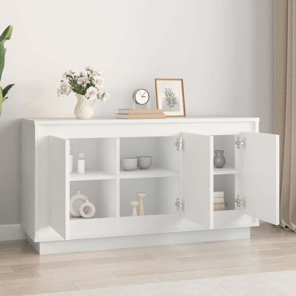 Credenza Bianca 102x35x55 cm in Legno Multistrato - homemem39