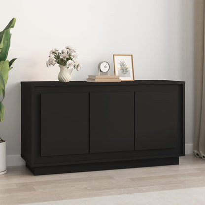 Credenza Nera 102x35x55 cm in Legno Multistrato - homemem39