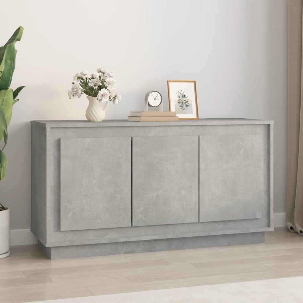 Credenza Grigio Cemento 102x35x55 cm in Legno Multistrato - homemem39