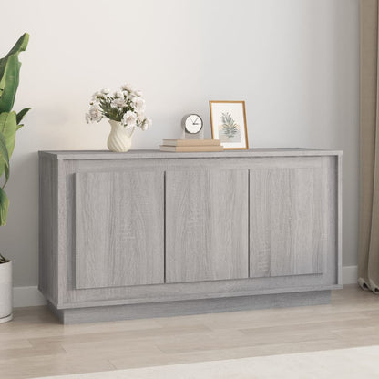 Credenza Grigio Sonoma 102x35x55 cm in Legno Multistrato