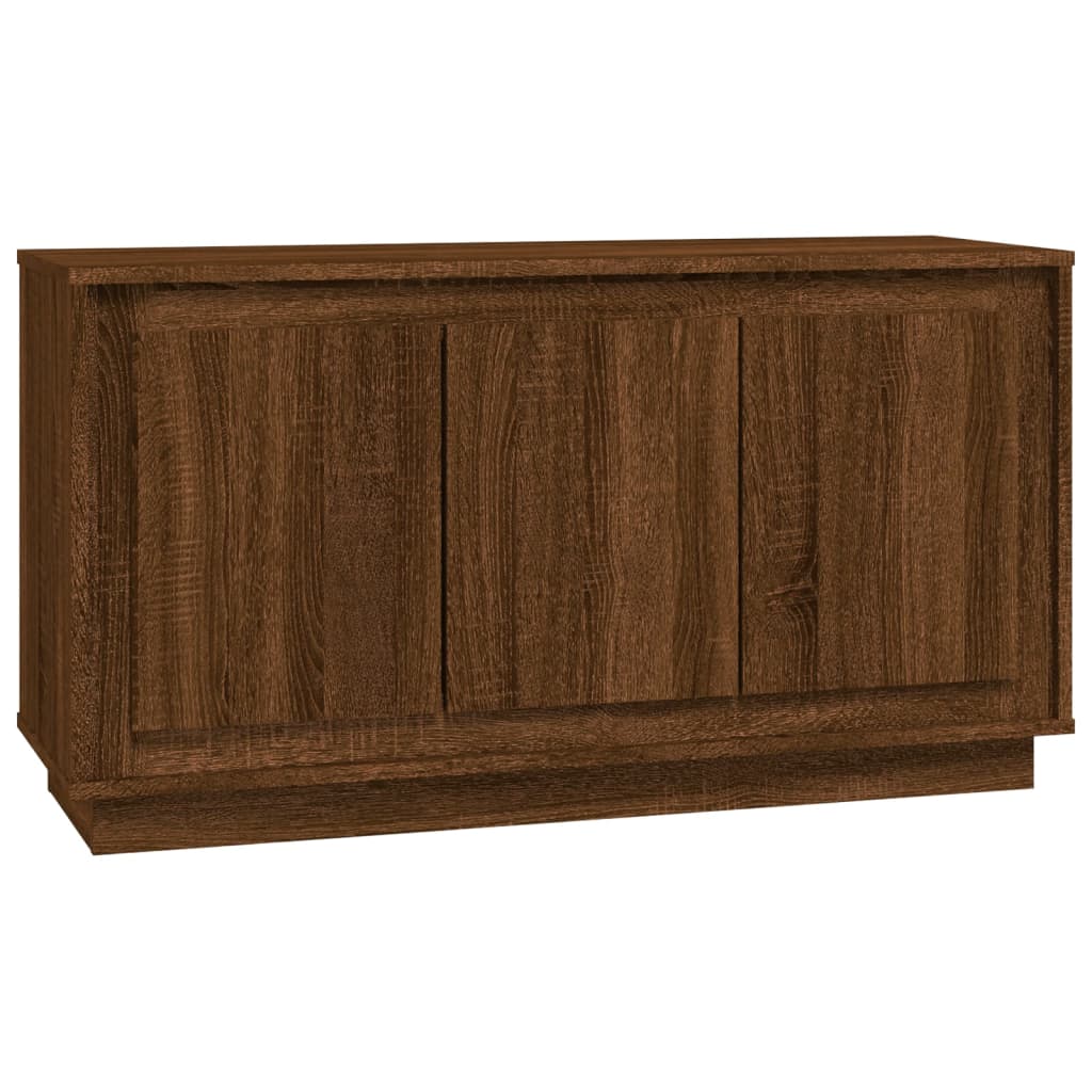 Brown Oak Sideboard 102x35x55 cm in Multilayer Wood