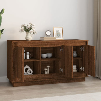 Brown Oak Sideboard 102x35x55 cm in Multilayer Wood