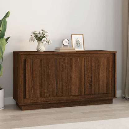 Brown Oak Sideboard 102x35x55 cm in Multilayer Wood