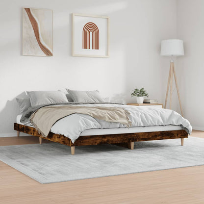 Giroletto senza Materasso Rovere Fumo 200x200 cm in Truciolato