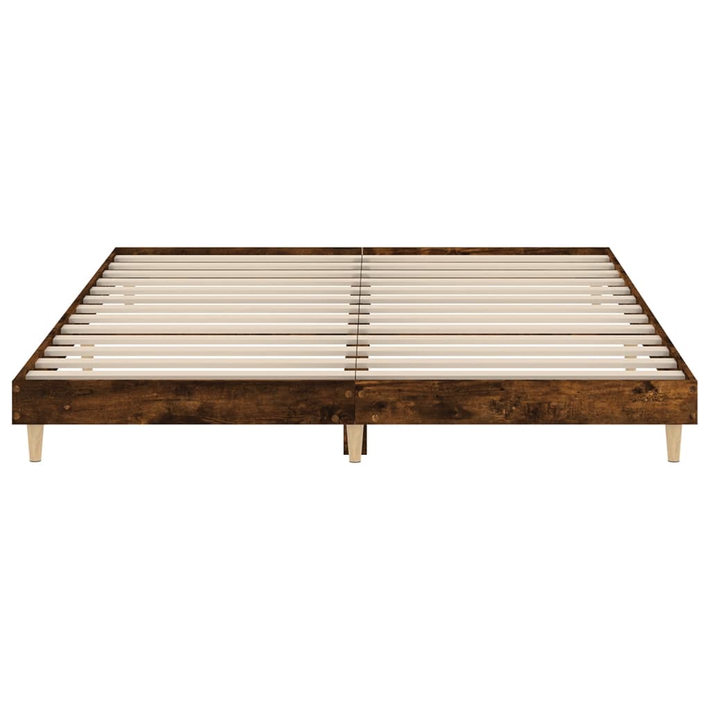 Giroletto senza Materasso Rovere Fumo 200x200 cm in Truciolato