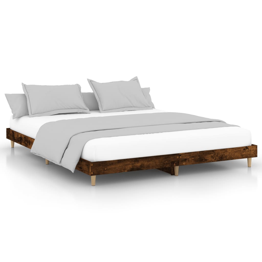 Giroletto senza Materasso Rovere Fumo 140x200 cm in Truciolato