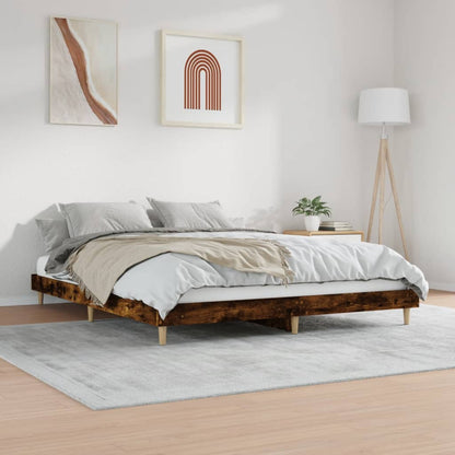 Giroletto senza Materasso Rovere Fumo 140x200 cm in Truciolato