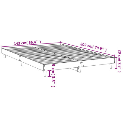 Giroletto senza Materasso Rovere Fumo 140x200 cm in Truciolato