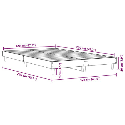 Giroletto senza Materasso Rovere Sonoma 120x200cm in Truciolato - homemem39