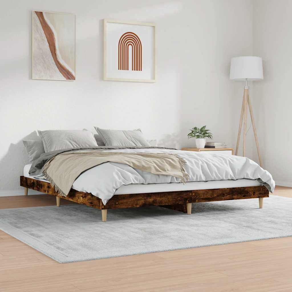 Giroletto senza Materasso Rovere Fumo 120x200 cm in Truciolato