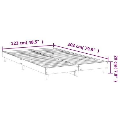 Giroletto senza Materasso Rovere Fumo 120x200 cm in Truciolato