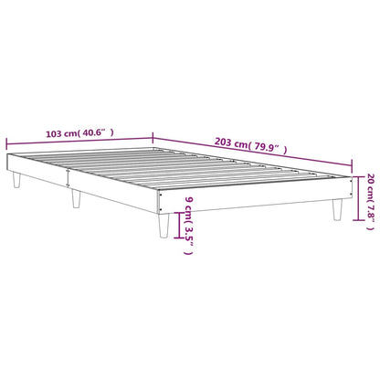 Giroletto senza Materasso Rovere Marrone 100x200 cm Truciolato