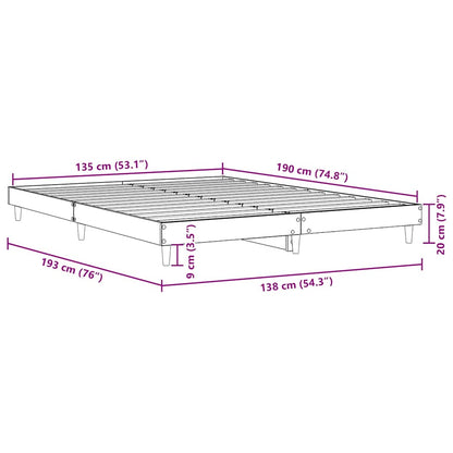 Giroletto Rovere Sonoma 135x190 cm in Legno Multistrato - homemem39
